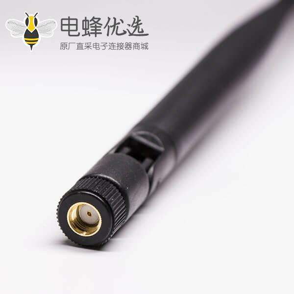 无线路由外置天线2.4 Ghz 3dBi SMA插头反极无线WIFI可折叠