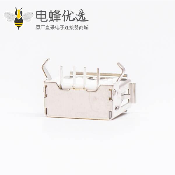 弯脚usb90度弯式母头连接器插孔接PCB板