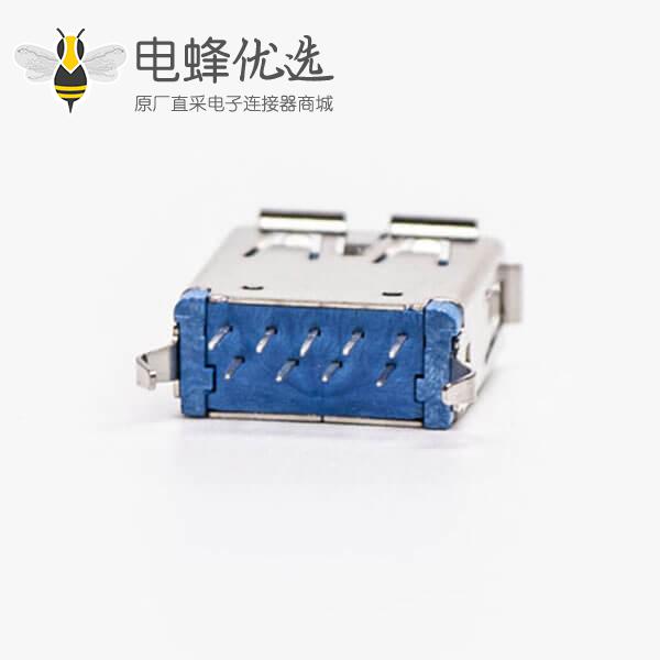 180度usb3.0母座直式dip直插PCB板
