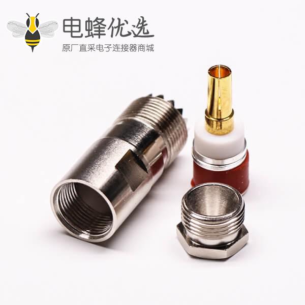 uhf同轴线缆UHF-K5直式母头螺母锁紧