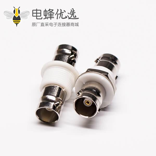 bnc转接头母转母穿墙直式接PCB板连接器
