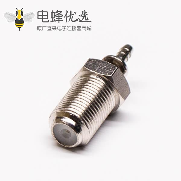 f型压接式连接器母头穿墙同轴线缆接RG316