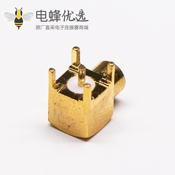 MCX母头弯式射频同轴连接器插PCB板