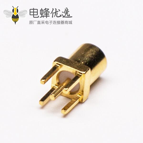 MMCX接口直式母头镀金穿孔接PCB板