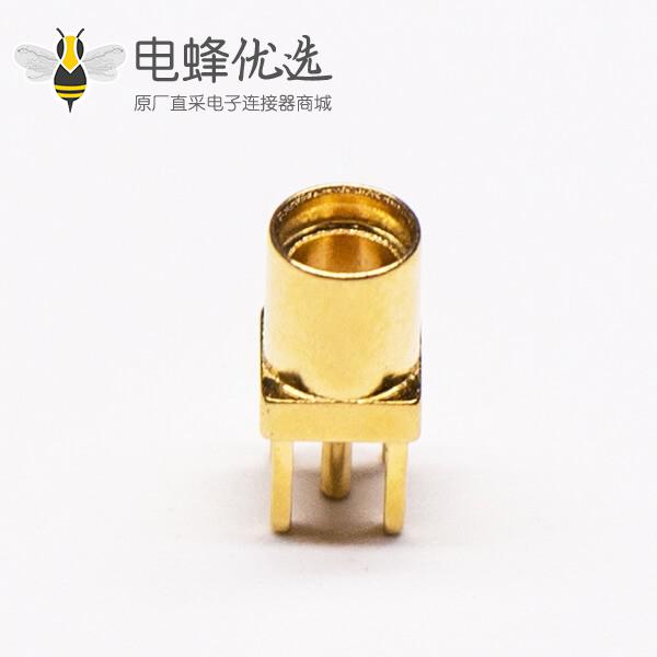 MMCX接口直式母头镀金穿孔接PCB板