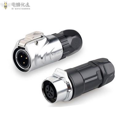 LP-12-3芯公头母头全金属微小型防水航空插头插座连接器