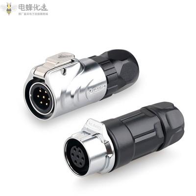LP-12-7芯公头母头全金属微小型圆形航空插头插座连接器