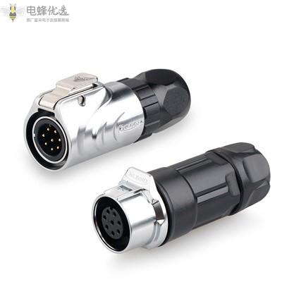 LP-12-8芯公头母头全金属微小型圆形航空插头插座连接器