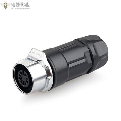 航空插头插座LP-12-5芯母头全金属微小型防水连接器