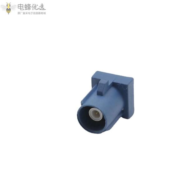 FAKRA-JE-C型蓝色立式四脚焊接连接器GPS连接器汽车连接器