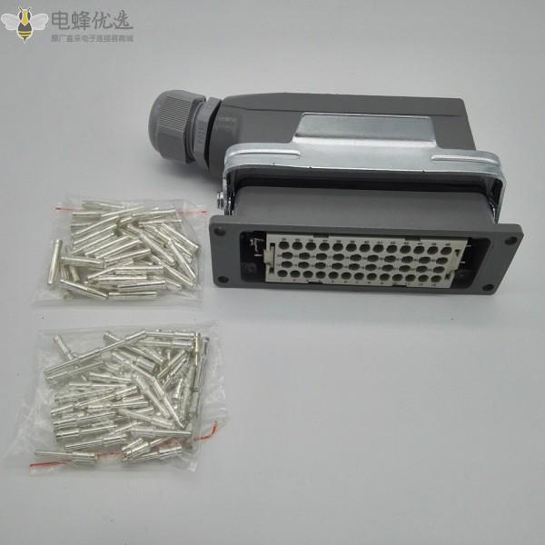 重载连接器46芯16A焊接矩形连接器铁路机车高铁电气设备航空插头
