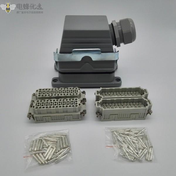 92芯焊接500V矩形重载连接器热流道模具接插件插头插座