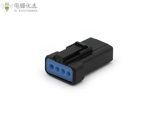 04T-JWPF-VSLE4孔微型汽车连接器4芯防水接插件公母对接插头