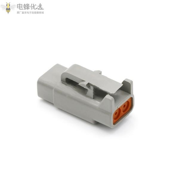 04-2P汽车连接器防水2芯PA接插件公母对接线束插头