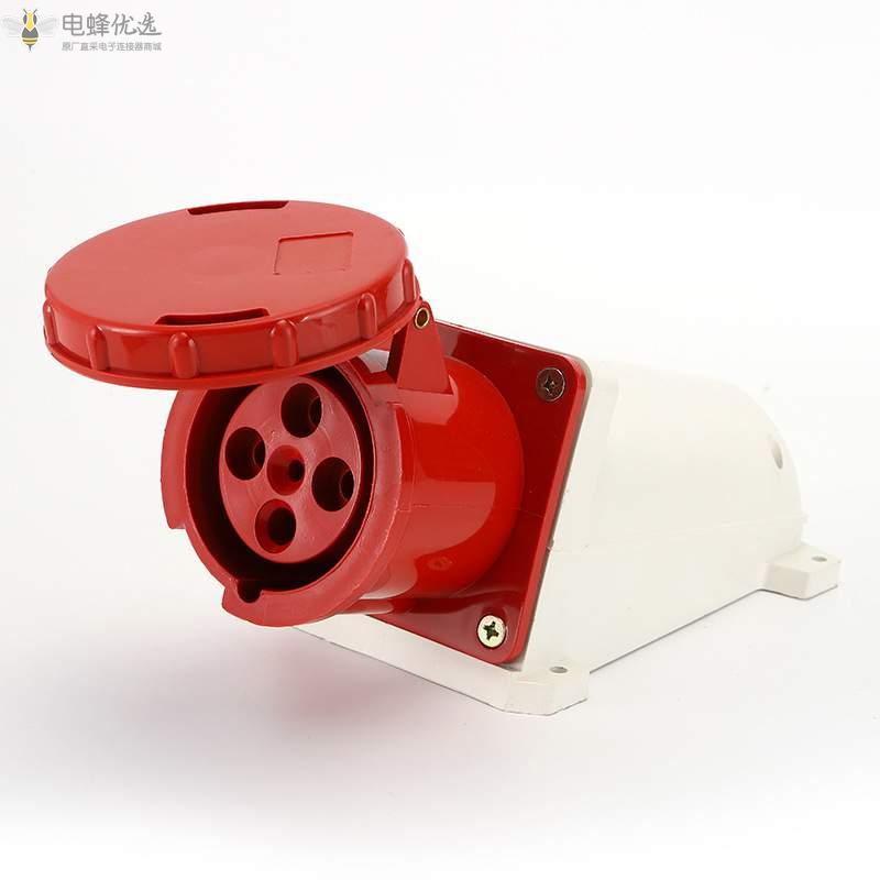 三相四线明装插座4芯防水IP44工业连接器插座250V