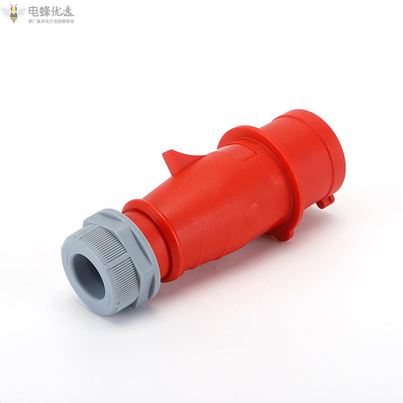4芯工业连接器16A32A防水IP44工业插头3P+E250V电源插头0141