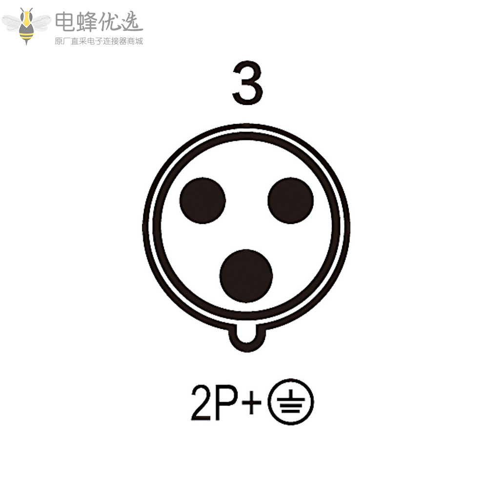 欧标TYP1381工业连接器3芯125A400V防水IP44防水墙壁式插座2P+E