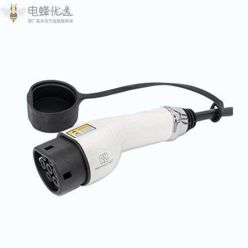 欧标单相16A250V汽车防水IP54交流充电枪制造商带5米线