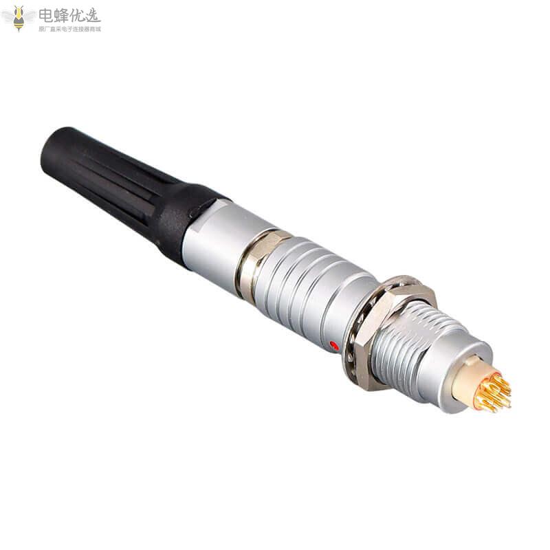 推拉自锁圆形兼容LEMO航空插头座FGG1B7芯快速插拔连接器厂家批发