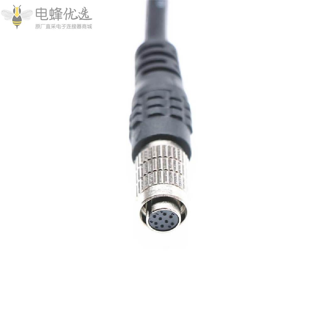 HR25_7TP_8S_I/O电缆用于8针公转8针母机器视觉相机扩展0.3M线束厂家