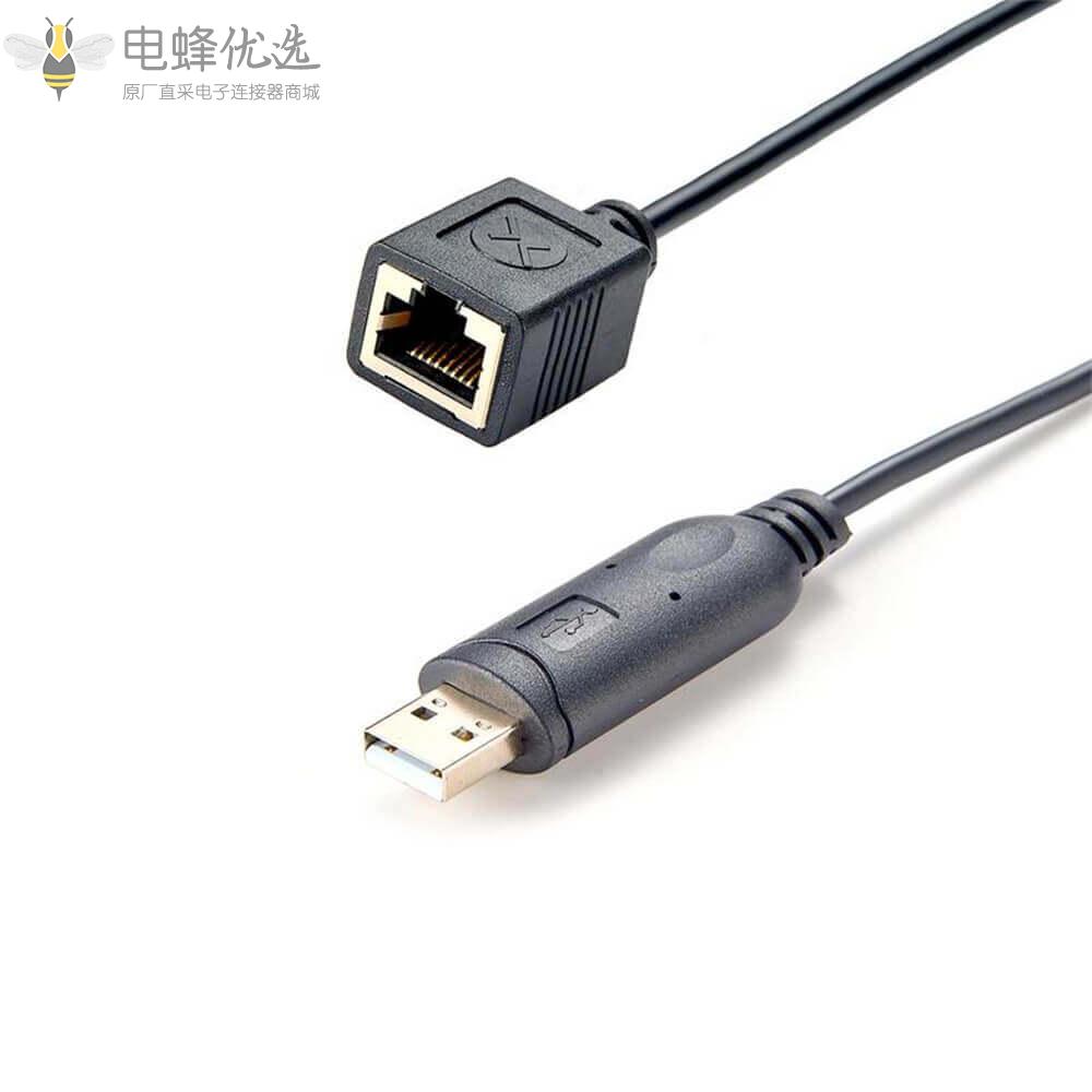 USB2.0转RJ45母头接1m线材厂家