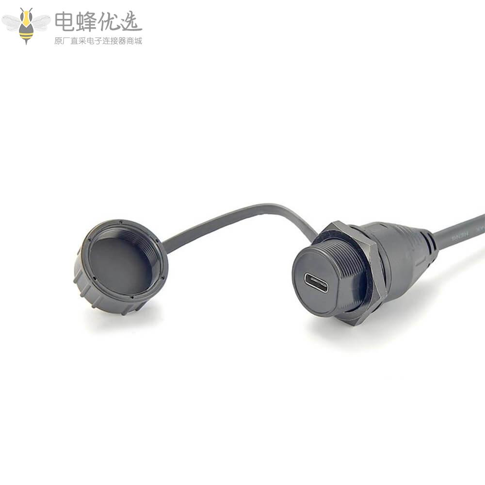 防水TYPE_C3.1公头转母头接0.1M线材厂家直销