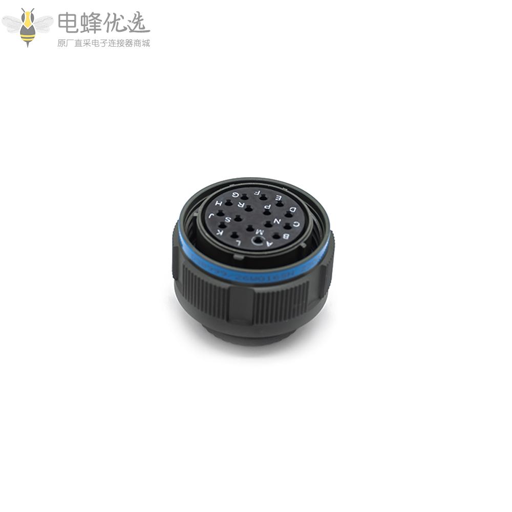 D38999连接器21号壳体军绿色16芯带孔母插头