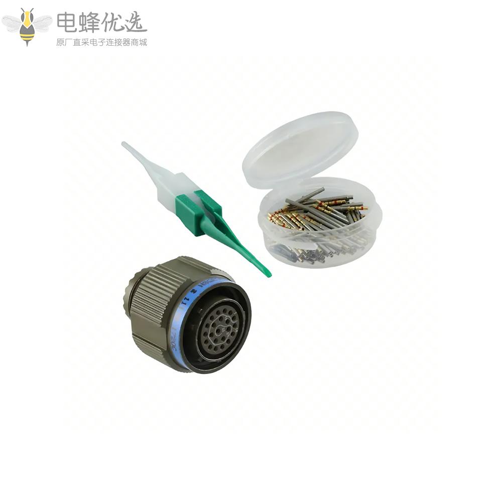 D38999连接器13号壳体22芯带孔电缆式插头