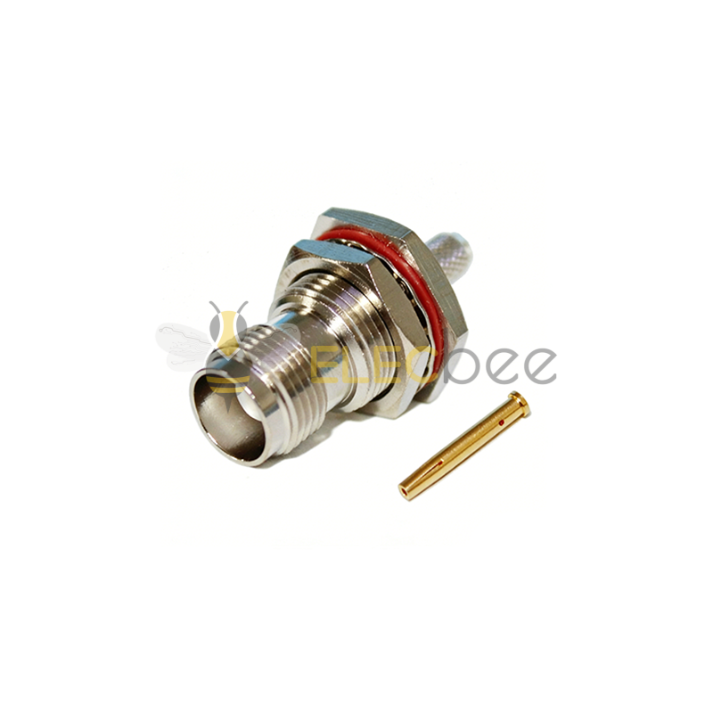 厂家供应连接器TNC-C-KY3直式母头接RG58/142 LMR195线 缆铜连接器