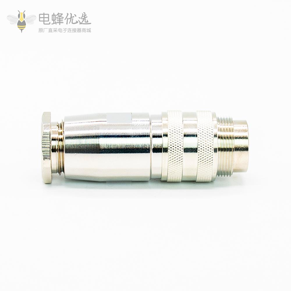 m16组装式4芯公头180&deg;组装接头全金属接线连接器带屏蔽